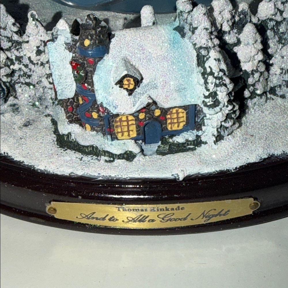 Thomas Kinkade Limited Edition Rotating Musical Santa Figurine. AA2534 NWOT - Picture 5 of 11
